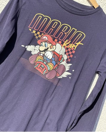Triko dětské Gap modré Mario s dlouhým rukávem